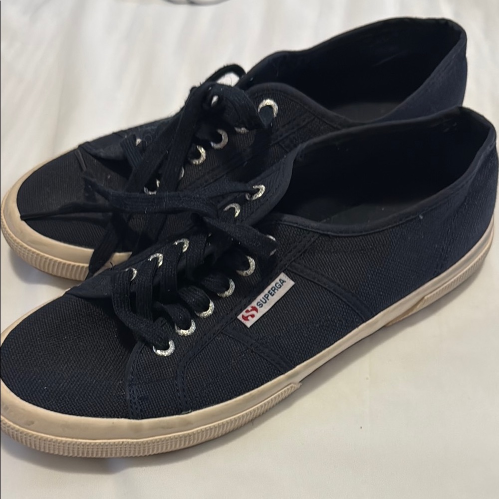 Superga Women's Navy Canvas Sneakers